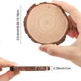 Natural Wood Slices,Unfinished Natural Wood Slices 20 Pcs 3.5-4 inch Craft Wood kit, Blank Craft Wooden Circles for DIY Ornaments Scorch Marker Craft Christmas Wedding Party