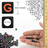 800 PCS Letter Beads A-Z Cube Beads Acrylic Alphabet Letter Cube DIY Alphabet Beads for