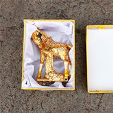Waltz&F Hand Painted Enameled Giraffe Mother and Child Decorative Hinged Jewelry Animal Trinket Box Unique Gift for Home Decor
