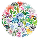 50 Pcs Plant and Flower Stickers Decals for Water Bottle Hydro Flask Laptop Luggage Car Bike Bicycle Helmet Vinyl Waterproof Plant and Flower Stickers Pack