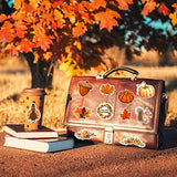 YUJUN 50 PCS Thanksgiving Stickers , Autumn Fall Pumpkin Turkey Maple Leaf Stickers Decals for Thanksgiving Water Bottles Luggage Cards Envelopes Scrapbook Laptop Gift Party Decoration for Kids Teens