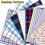 25 or 50 Pcs/Pack 10 x 10 inch(25 x 25 cm) Pre-Cut Quilt Square Fabric Bundle DIY Sewing Quilting Craft Multi Stripe Check Buffalo Dobby Different Pattern Mixed Patchwork (50 PCS)