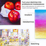Arteza Coloring Art Set, Colored Pencils 48 and Coloring Book with 72 Unique Designs, Art Supplies for Relaxation and Stress Relief