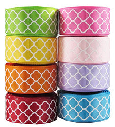 Hipgirl 40yd 7/8" Grosgrain Fabric Ribbon Set For Gift Package Wrapping, Hair Bow Clips &