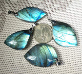 1 Pcs Hand Carved Free Form Shape Blue Light Natural Labradorite Gemstone Jewellery Pendant ,DIY