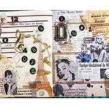 Vintage Scrapbook Background Paper Pads, 60pcs DIY Scrapbooking Vellum Paper Pack, Bronzing Sticker, Decoupage Ephemera for Crafts Making, Embellishments Supplies, Junk Journal by Vilikya 5.1*5.1 in