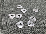 Yansanido Pack of 50 Alloy Antique Love Heart with Cross 17x16mm Charms Pendants for Making