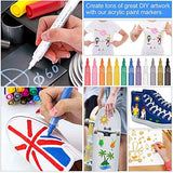 12 PCS Acrylic Paint Markers Paint Pens for Rocks, Wood, Metal, Glass, Plastic, Canvas, Ceramic, Photo Album, DIY Craft and School Project Works on Almost All Surfaces, Medium Tip Paint Pen 2-3mm