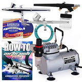 PointZero Airbrush Dual Action Airbrush Kit with 3 Airbrushes