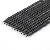 Owfeel 12PCS Non-Wood Graphite Sticks Drawing Sketching Pencils Set, 6B