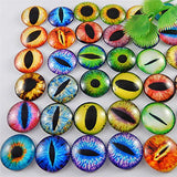 Mixed Style Dragon Eyes Round time gem Cover Glass Cabochon Dome Jewelry Finding Cameo Pendant