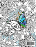 Adult Coloring Book Butterflies and Flowers: Stress Relieving Patterns