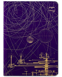 Cognitive Surplus Purple Planetary Motion Astronomy Illustration Notebook. (Large Size, Blank & Lined, 100% Recycled)