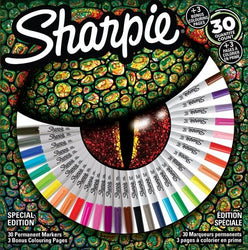 Sharpie Special Edition 30 Pack Markers with 3 Bonus Colouring Pages