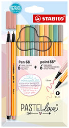Stabilo Point 88 Pen & Pen 68 Marker Wallet Sets, Multicolor