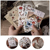 180pcs Vintage DIY Scrapbooking Stickers Pack, Decorative Antique Retro Natural Collection, Diary Journal Embellishment Supplies Washi Paper Sticker for Craft