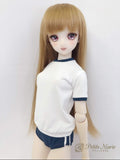 Petite Marie Japan for 1/3 Doll 23 inch 60cm SD DD BJD Japan High School Sportswear Gym Wear with Bloomers (Blue)