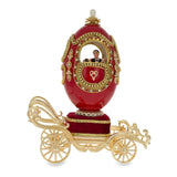 BestPysanky Royal Wedding Coach Royal Inspired Russian Egg with Music Box 7.1 Inches