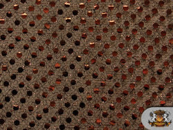 SMALL DOTS SEQUIN DARK BRONZE FABRIC / 42" WIDE / SOLD BY THE YARD