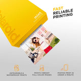 Polaroid AMZPOLMP02K1Y Mint Pocket Instant Printer (Yellow) Basic Bundle + Paper (20 Sheets) + Deluxe Pouch