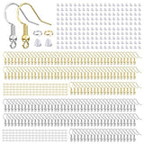 Hypoallergenic Earring Hooks, 600 Pcs Earring Making Supplies Kit with Earring Hooks, Jump Rings and Earring Backs for Jewelry Making (Silver and Gold)