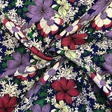 Printed Rayon Challis Fabric 100% Rayon 53/54" Wide Sold by The Yard (1037-3)