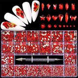 Nail Rhinestones - Professional Nail Crystal Kit, 9000pcs Multi Shapes Glass Crystal AB Rhinestones for Nail Art for Nail Art Supplies Accessories (8)