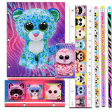 TY Beanie Boos 11 Piece Stationary Set Folders Pencils Notebook