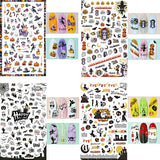 1500+ Patterns Halloween Nail Art Sticker Decals, Kalolary Self-Adhesive Nail Sticker Decals Nail Art Decorations for Halloween Pumpkin/Bat/Ghost/Witch/Joker/Skull/Spider/Devil/Vampires(12 Sheets)