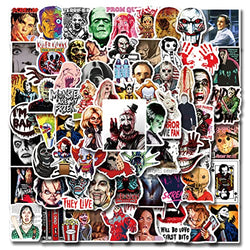 100 Pcs Horror Stickers,Horror Gifts,Horror Movie Stickers,Horror Decor,Scary Movie Gifts,Spooky Gifts,Supernatural Stickers,Halloween Stickers