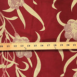 Burgundy Velvet Jacquard Damask Fabric 118'' Wide sold By The Yard for Curtains, Drapery,