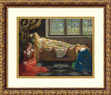 Framed Wall Art Print The Sleeping Beauty, 1921 by John Collier 17.62 x 15.00