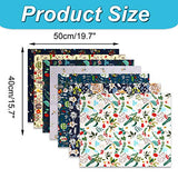Konsait 7Pcs 16” x 20” (40 x 50cm) Floral Series Fabric, DIY for Quilting Patchwork Cushions Pillows Sewing Material Scrapbook Doll Cloth,Craft Fabric Bundle