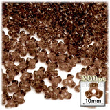 The Crafts Outlet 1000-Piece Plastic Transparent Tri Beads, 10mm, Multi Mix