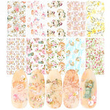 Angel Nail Foil Transfers Stickers, 10 Sheets Angel Cupid Nail Decals Baroque Cupid Flower Leaf Starry Sky Valentine's Day Nail Art Stickers Decals DIY Manicure Decoration for Women Girls