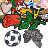 Dandan DIY 50pcs Random Assorted Styles Embroidered Patch Sew On/Iron On Patch Applique Clothes