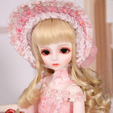 BJD Move Doll 1/4 SD Doll 12 Ball Jointed Fashion Delicate Girl DIY Toys with Clothes Shoes Wig Makeup for Girls