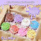 Ohuhu Glow in The Dark DIY Slime Kit for Girls Boys, 86 Pack Clay & Slime Making Kit with 24 Crystal Slime, 8 Light Clay, Unicorn, Glitter, Slice, Foam Balls, Sprinkles, Bead, Sugar Paper, Container