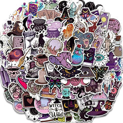 100 PCS Witch Stickers, Witchy Stickers, Apothecary Stickers for Water Bottle, Journaling, Laptop, Srapbook,Vinyl Spooky Stickers for Teens Adults
