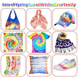 Tie Dye Kit for Kids & Adults, 20 Colors Fabric Kits Set for Craft Arts Fabric Textile Party, All-in-1 Water Based One Step Fashion Kit for Birthday Party Group Handmade Project, 2 White T-Shirts