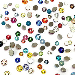 Assorted Mix Colors Colorful 2058 Swarovski Crystal Nail Art Tiny Small Mixed Sizes ss5 ss7 ss9