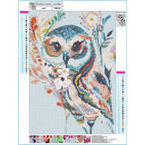 Paint with Diamonds Kit Diamond Painting Kits Art for Adults Diamond Art, Full Drill (Owl)