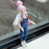 Y&D SD Doll BJD Doll 1/4 Full Set 41cm 16" Ball Jointed Dolls Toy Handmade Girl Dolls + Clothes + Socks + Shoes + Wig + Hat + Makeup