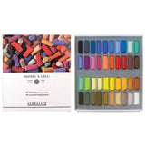 Sennelier Artist Pastel Set - Extra Soft Half Stick Pastels with High Vibrancy & Brightness w/ 3 Drawer Wood Storage Box - Assorted Colors - Set of 40