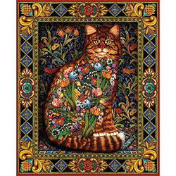 SWEETHOMEDECO Diamond Painting Kits for Adults, 5D Diamond Painting Full Drill, 20”×16” Paint with Diamonds, 32 Colors Round Gem Painting Kit (Cat)