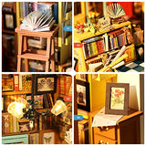 Rolife DIY Miniature Dollhouse Craft Kits for Adults Mini Bookstore Model Building Set Birthday Gift (Sam’s Study)