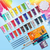 36 Piece Acrylic Paint Set, Anpro Painting Supplies Set Includes 28 Acrylic Paints, brushes, palette, drawing board , oil painting scraper for beginners, students and artists