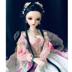 1/3 Doll 60 cm 23.6 Inches China Ancient Court Costume Bjd Change Makeup Dress Up Sd Doll 18 Joint Doll Outfit Decoration Toy