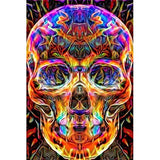 DIY 5D Diamond Painting by Number Kit, Full Diamond Skull Rhinestone Embroidery Cross Stitch Arts Craft for Canvas Wall Decor