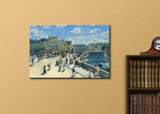 wall26 - Pont Neuf, Paris by Pierre-Auguste Renoir - Canvas Print Wall Art Famous Painting Reproduction - 16" x 24"